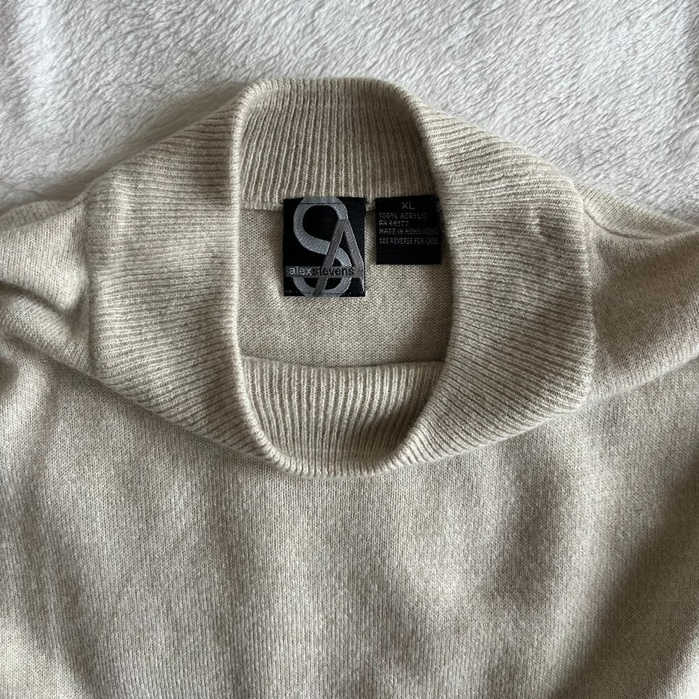 Alex Stevens Vintage Pullover Mock Neck Long Sleeve Sweater Shirt Men's Size XL